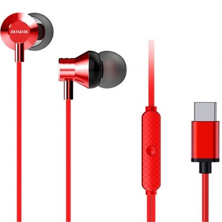 Aiwa ESTM-50USB-C RD Auriculares Intrauditivos USB-C Rojos Aiwa ESTM-50USB-C RD Auriculares Intrauditivos USB-C Rojos